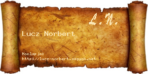 Lucz Norbert névjegykártya
